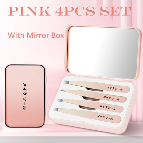 Eyebrow Tweezer Colorful Hair Beauty Fine Hairs Puller Stainless Steel